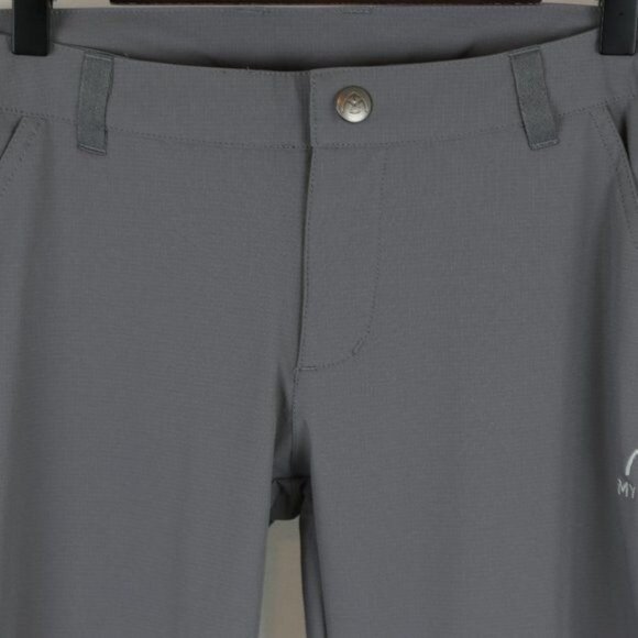 My Trail Women's Medium Gray Rip Stop Mid Rise Quick Dry Boot Cut Trail Pants - Picture 2 of 10
